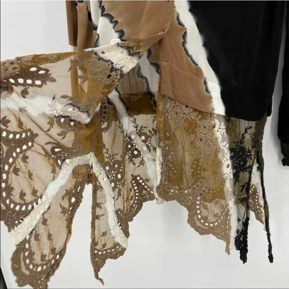 - XCVI tie dye Lace Trim Lagenlook Tunic S - Picture 7 of 8